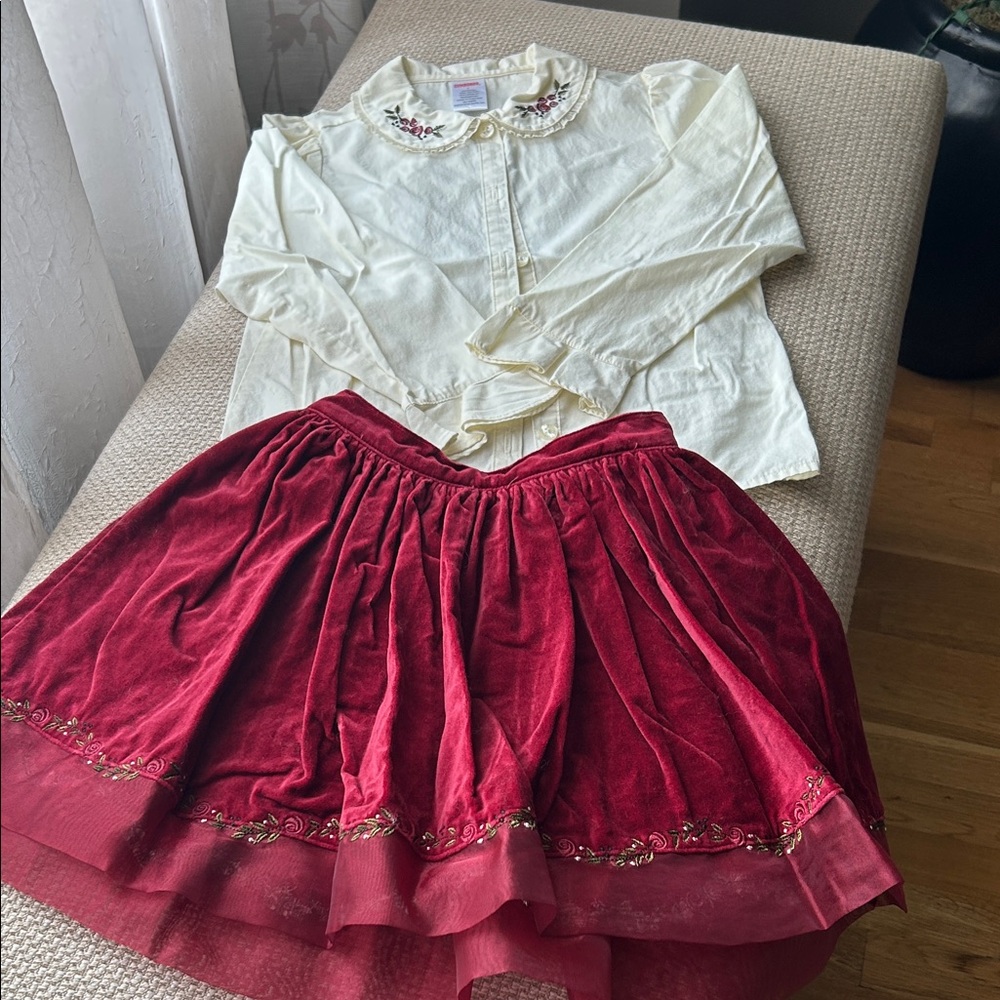 Gymboree Red Velvet Skirt